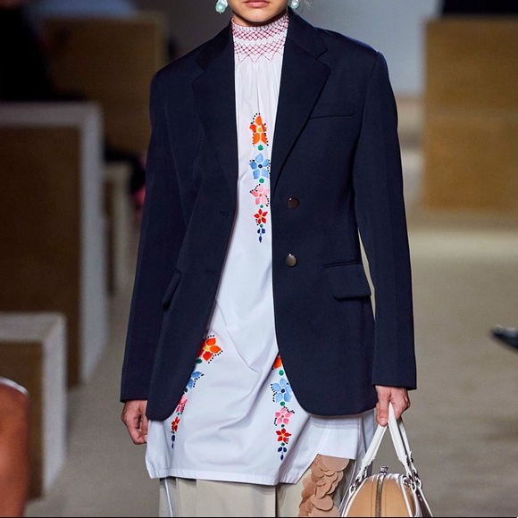 Miu Miu Jackets & Blazers - Miu Miu Single Breasted Navy Blue Blazer